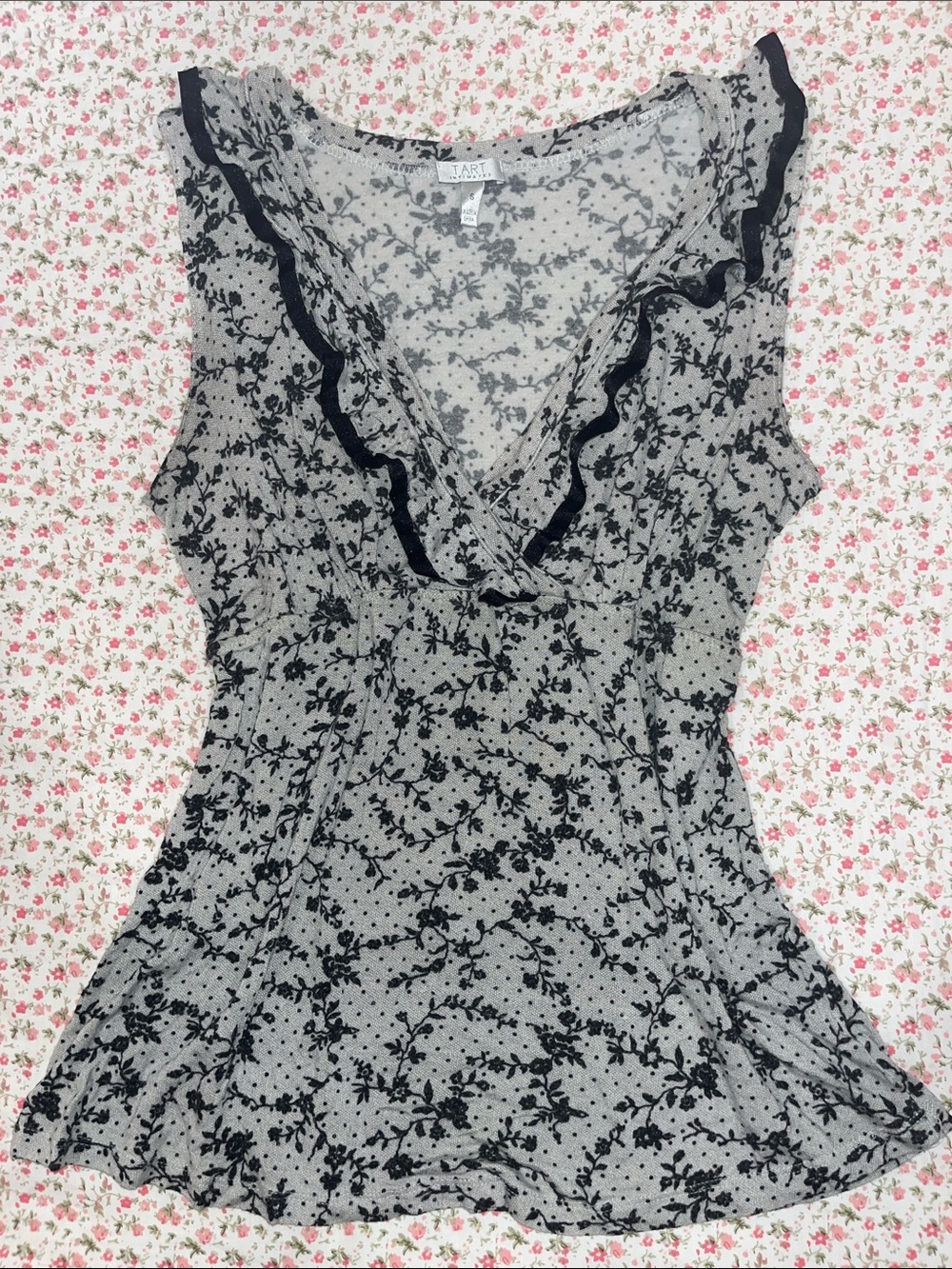 Tart intimates crossover neckline babydoll tank top